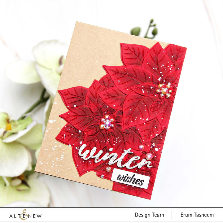 Part A-Glitz Art Craft Co.,LTD Embossing Folder Poinsettia Cluster 3D Embossing Folder