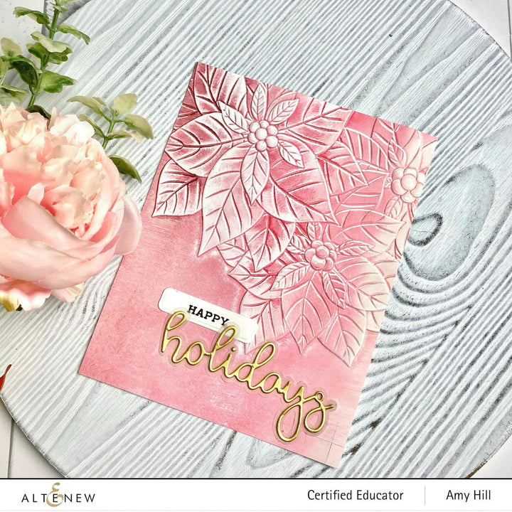 Part A-Glitz Art Craft Co.,LTD Embossing Folder Poinsettia Cluster 3D Embossing Folder