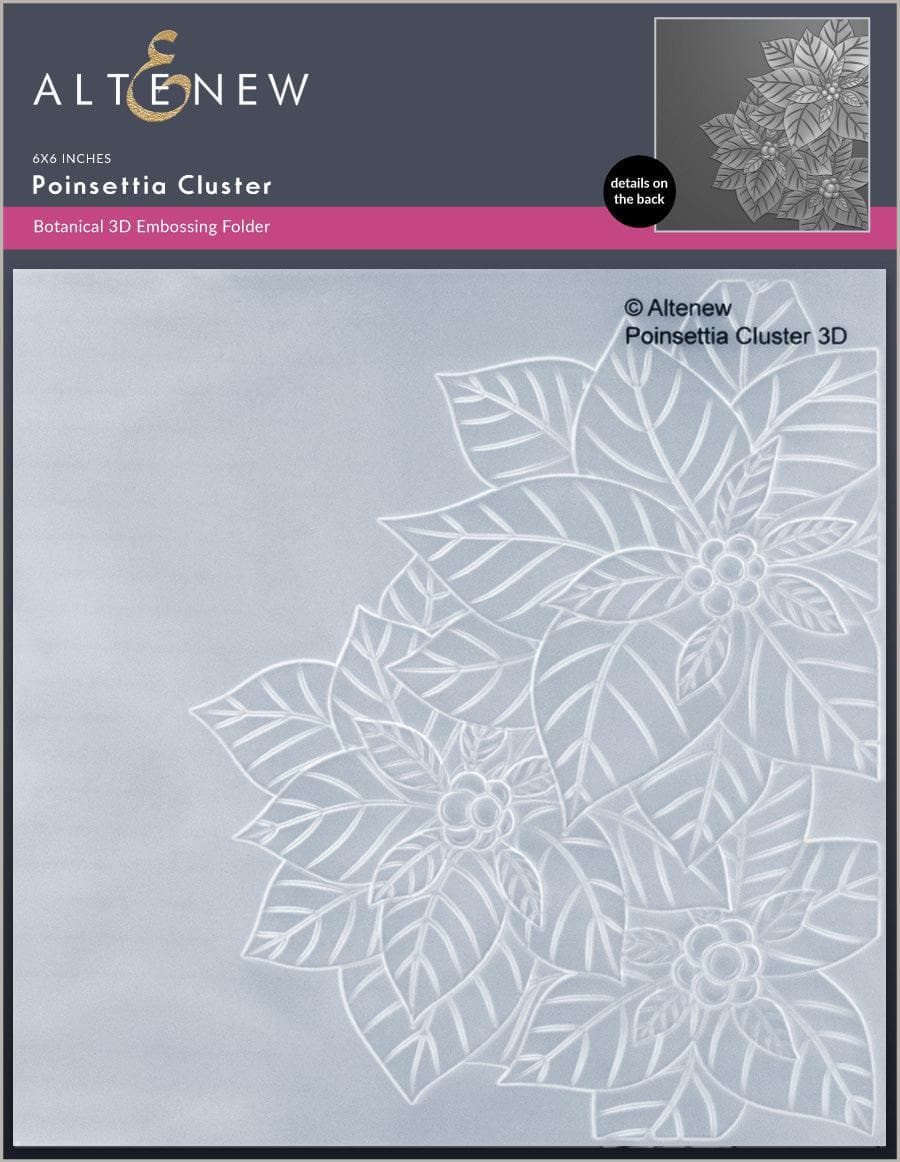 Part A-Glitz Art Craft Co.,LTD Embossing Folder Poinsettia Cluster 3D Embossing Folder