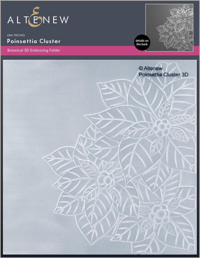 Part A-Glitz Art Craft Co.,LTD Embossing Folder Poinsettia Cluster 3D Embossing Folder