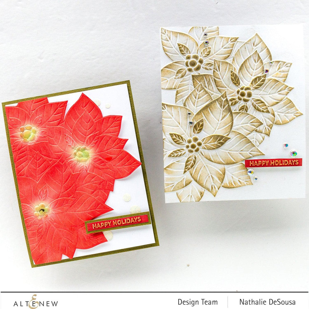 Part A-Glitz Art Craft Co.,LTD Embossing Folder Poinsettia Cluster 3D Embossing Folder