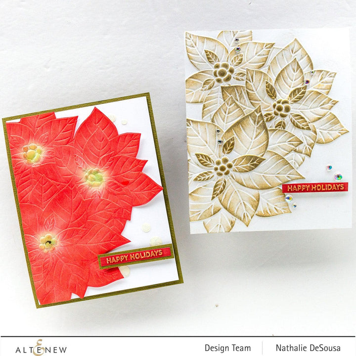 Part A-Glitz Art Craft Co.,LTD Embossing Folder Poinsettia Cluster 3D Embossing Folder