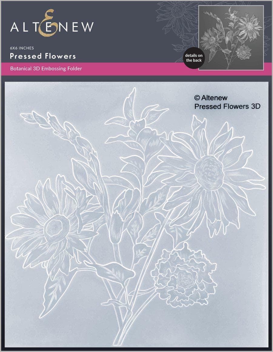 Part A-Glitz Art Craft Co.,LTD Embossing Folder Pressed Flowers 3D Embossing Folder