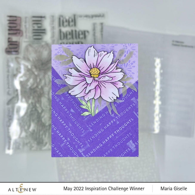 Altenew Raised Sentiments 3D Embossing Folder for crafting, featuring intricate raised sentiment designs for paper embossing projects.