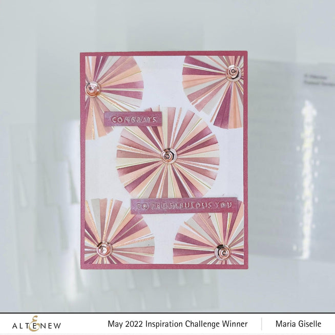 Altenew Raised Sentiments 3D Embossing Folder for crafting, featuring intricate raised sentiment designs on paper.