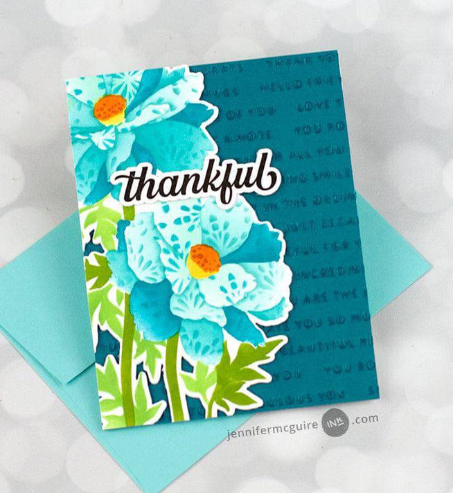 Altenew Raised Sentiments 3D Embossing Folder showing intricate floral and sentiment patterns for craft embossing projects.
