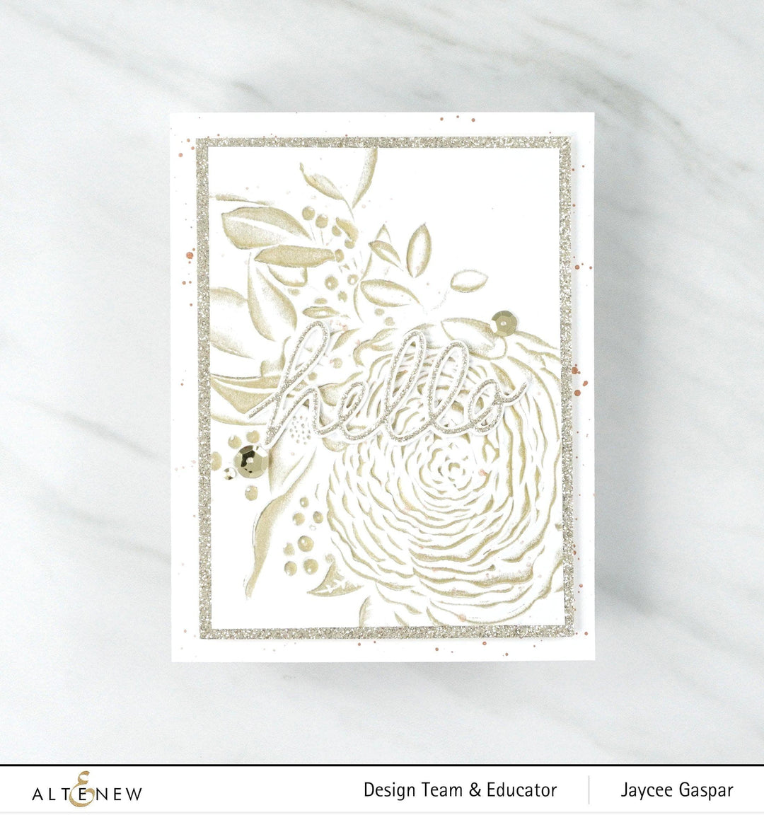 Part A-Glitz Art Craft Co.,LTD Embossing Folder Ranunculus Bouquet 3D Embossing Folder