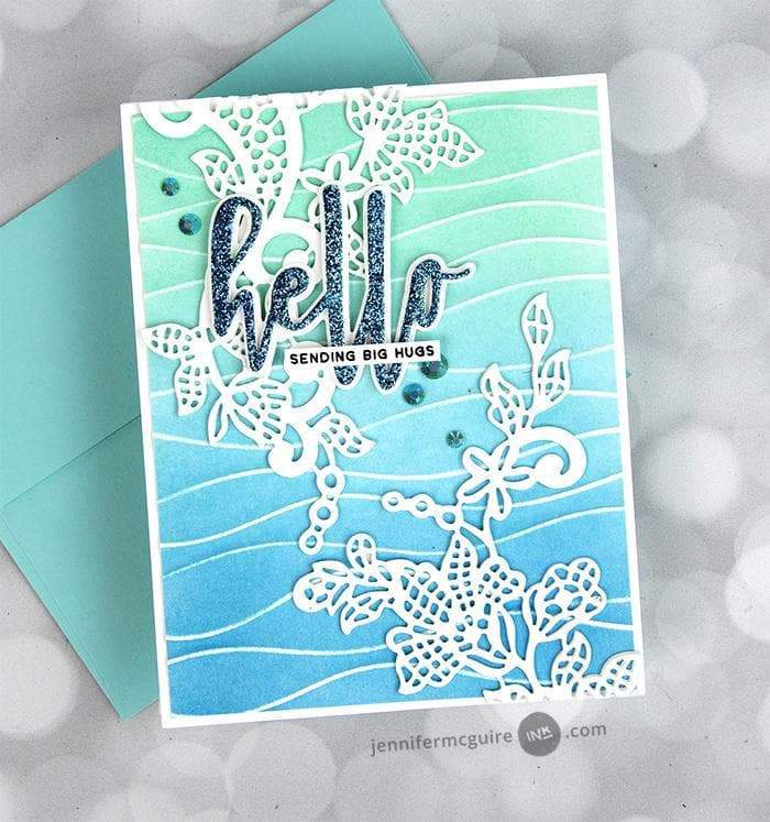 Part A-Glitz Art Craft Co.,LTD Embossing Folder Ribbon Waves 3D Embossing Folder