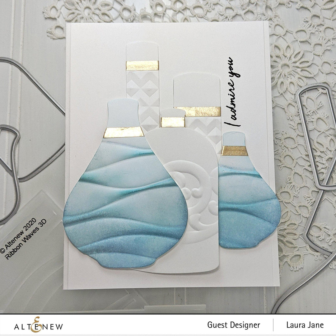5x7 Scrapbook 5x7 Inch 3D Embossing Folder – Curved Ribbon Texture For ...