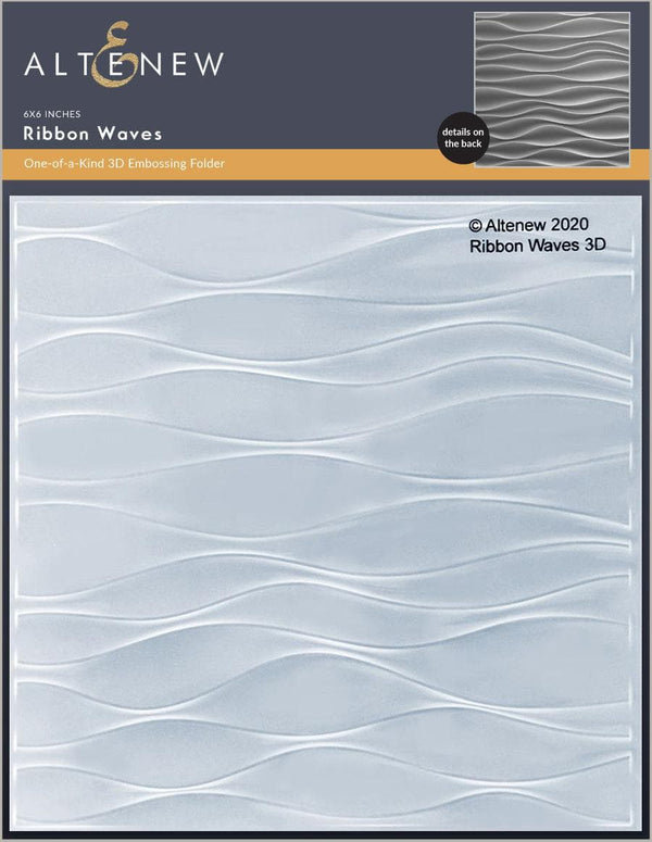 Part A-Glitz Art Craft Co.,LTD Embossing Folder Ribbon Waves 3D Embossing Folder
