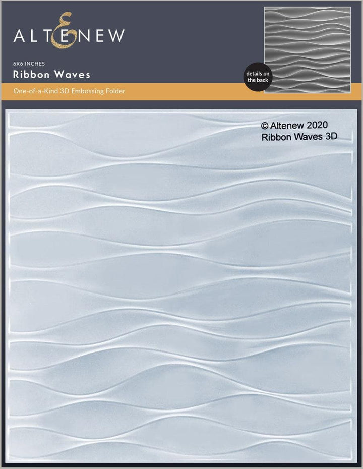 Part A-Glitz Art Craft Co.,LTD Embossing Folder Ribbon Waves 3D Embossing Folder