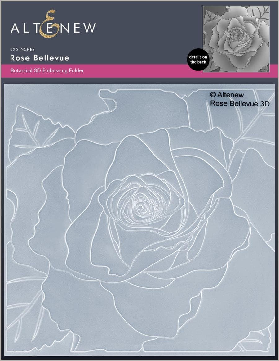 File Emboss Rose Bellevue 3D Embossing Folder | Altenew