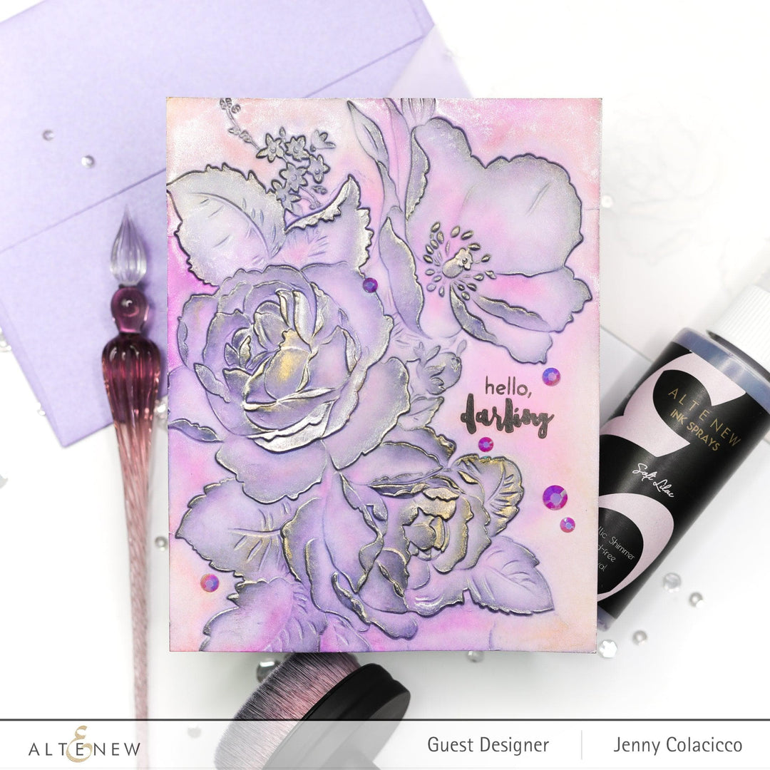 Part A-Glitz Art Craft Co.,LTD Embossing Folder Rose Bouquet 3D Embossing Folder