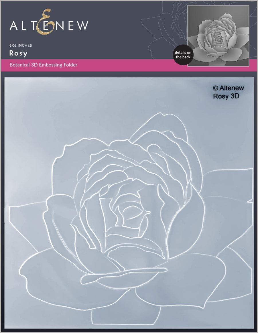 Part A-Glitz Art Craft Co.,LTD Embossing Folder Rosy 3D Embossing Folder