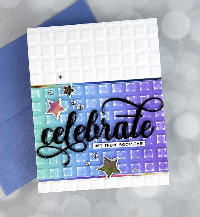 Part A-Glitz Art Craft Co.,LTD Embossing Folder Rows of Squares 3D Embossing Folder