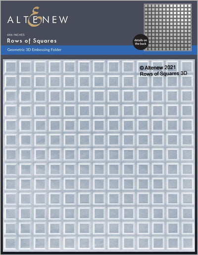 Part A-Glitz Art Craft Co.,LTD Embossing Folder Rows of Squares 3D Embossing Folder