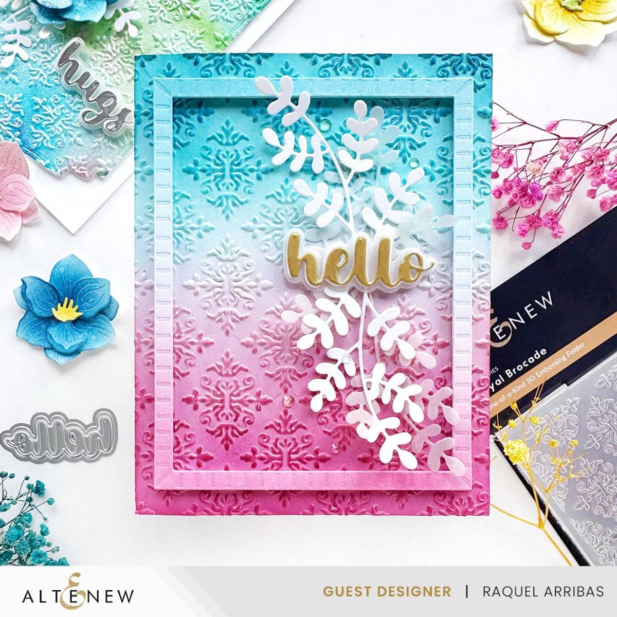 File Emboss Royal Brocade 3D Embossing Folder | Altenew