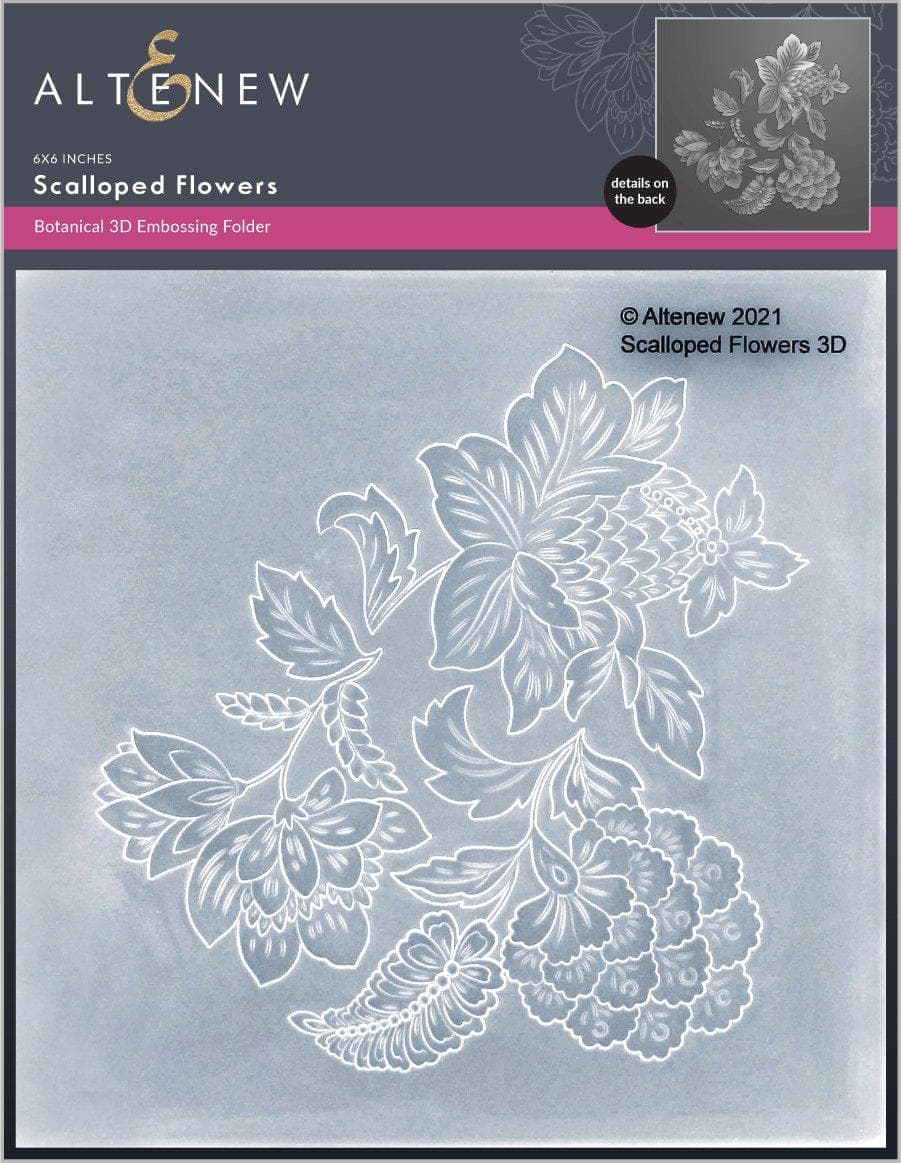 Part A-Glitz Art Craft Co.,LTD Embossing Folder Scalloped Flowers 3D Embossing Folder