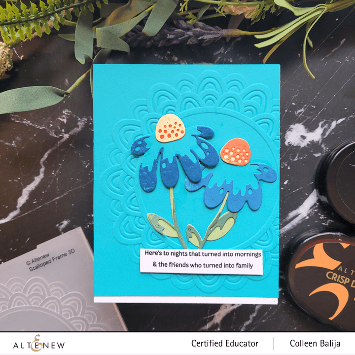 Part A-Glitz Art Craft Co.,LTD Embossing Folder Scalloped Frame 3D Embossing Folder