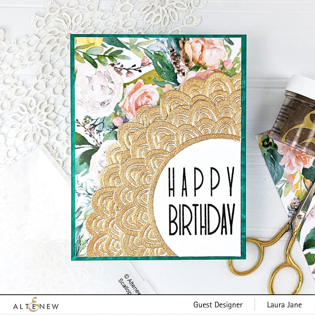 Part A-Glitz Art Craft Co.,LTD Embossing Folder Scalloped Frame 3D Embossing Folder