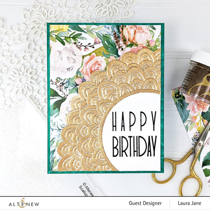 Part A-Glitz Art Craft Co.,LTD Embossing Folder Scalloped Frame 3D Embossing Folder