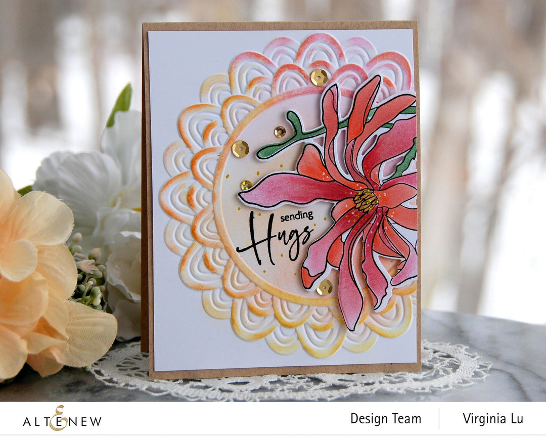 Part A-Glitz Art Craft Co.,LTD Embossing Folder Scalloped Frame 3D Embossing Folder