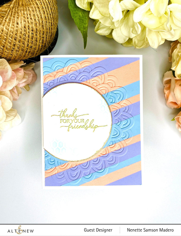 Part A-Glitz Art Craft Co.,LTD Embossing Folder Scalloped Frame 3D Embossing Folder