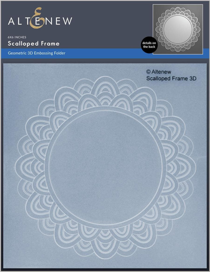 Part A-Glitz Art Craft Co.,LTD Embossing Folder Scalloped Frame 3D Embossing Folder
