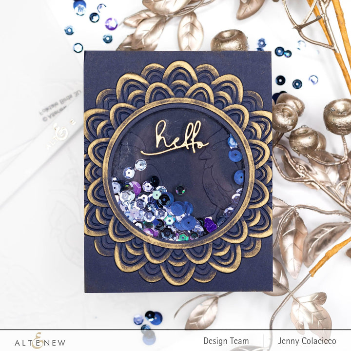 Part A-Glitz Art Craft Co.,LTD Embossing Folder Scalloped Frame 3D Embossing Folder