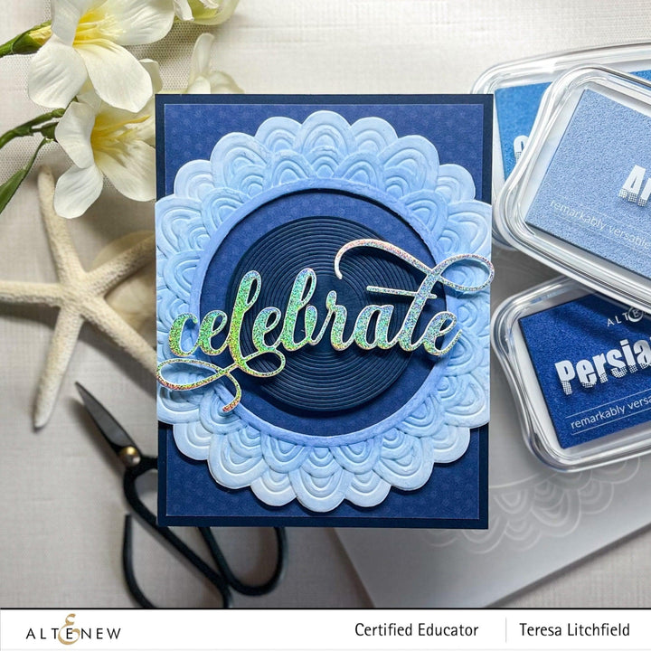 Part A-Glitz Art Craft Co.,LTD Embossing Folder Scalloped Frame 3D Embossing Folder