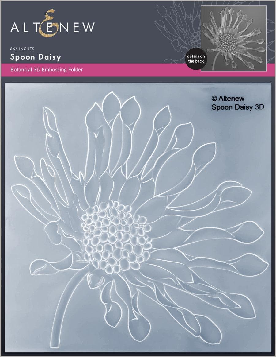 Part A-Glitz Art Craft Co.,LTD Embossing Folder Spoon Daisy 3D Embossing Folder
