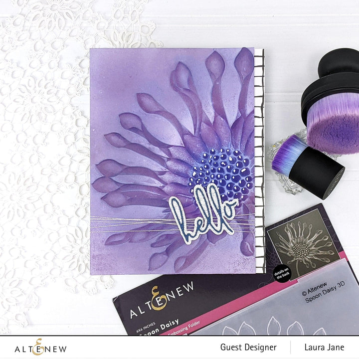 Part A-Glitz Art Craft Co.,LTD Embossing Folder Spoon Daisy 3D Embossing Folder