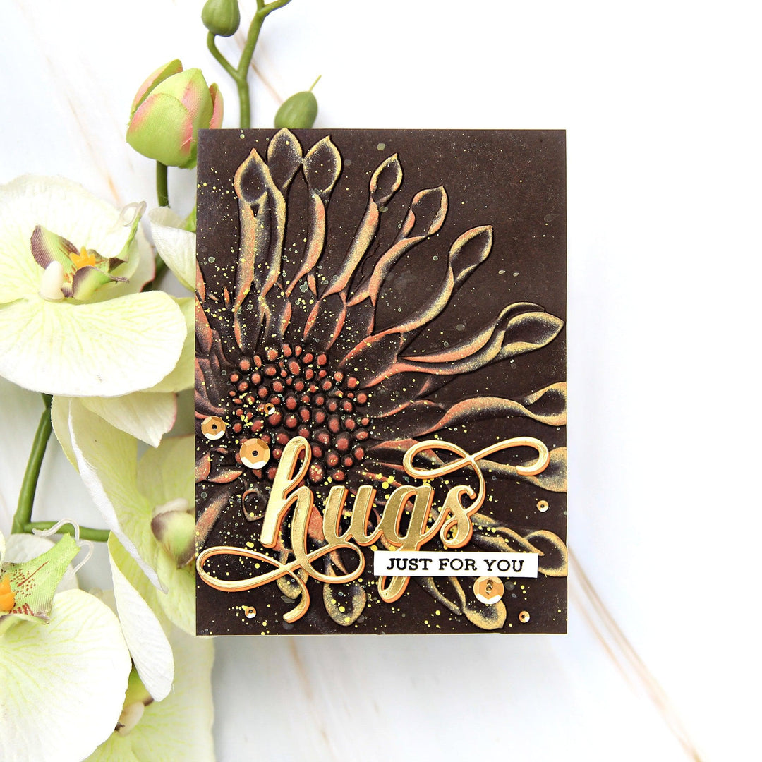 Part A-Glitz Art Craft Co.,LTD Embossing Folder Spoon Daisy 3D Embossing Folder