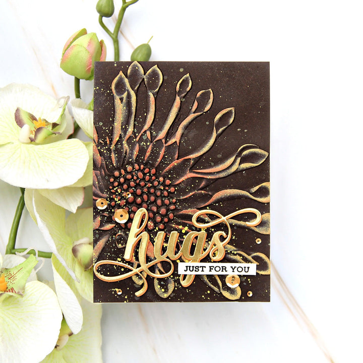Part A-Glitz Art Craft Co.,LTD Embossing Folder Spoon Daisy 3D Embossing Folder
