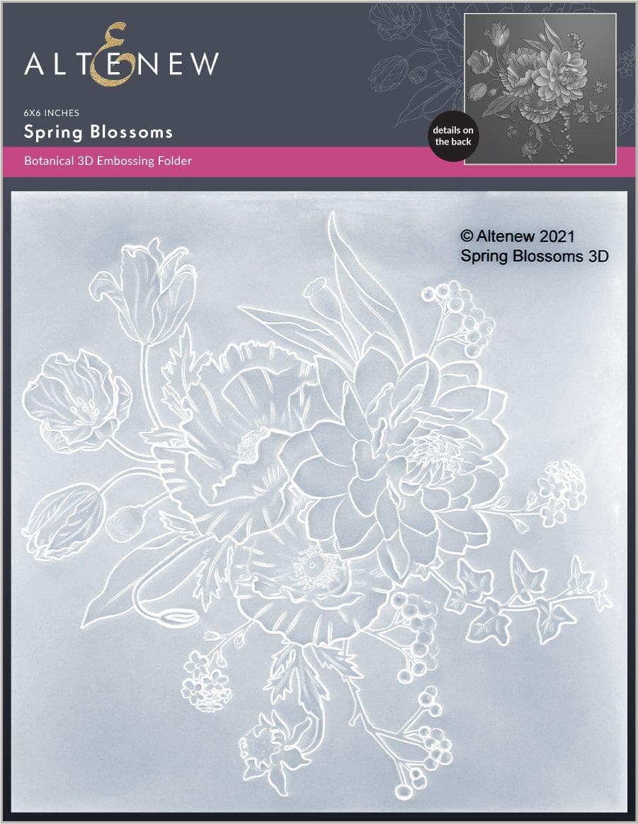 Part A-Glitz Art Craft Co.,LTD Embossing Folder Spring Blossoms 3D Embossing Folder