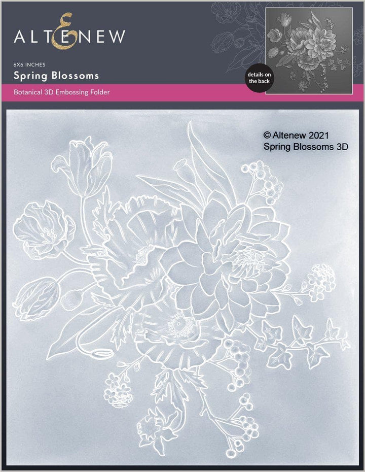 Part A-Glitz Art Craft Co.,LTD Embossing Folder Spring Blossoms 3D Embossing Folder