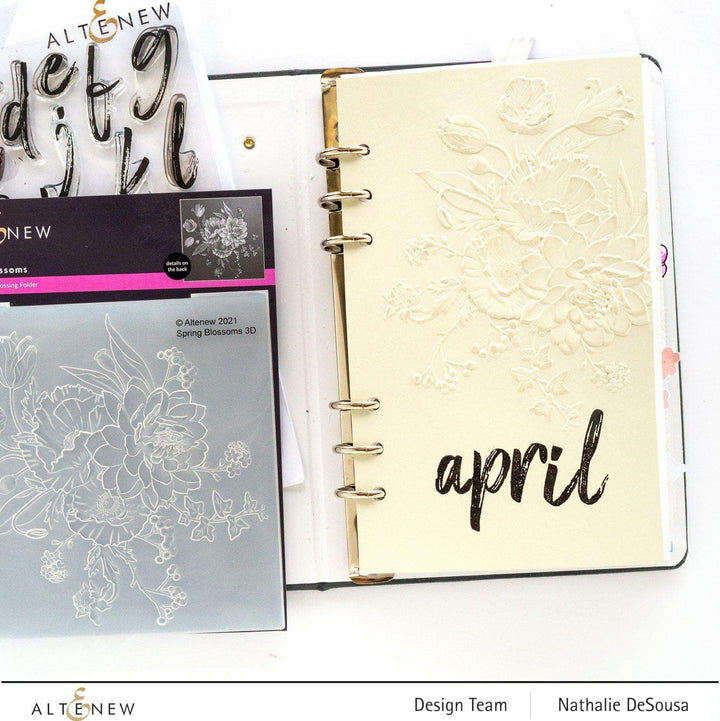 Part A-Glitz Art Craft Co.,LTD Embossing Folder Spring Blossoms 3D Embossing Folder