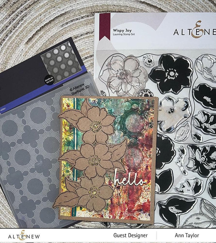 Part A-Glitz Art Craft Co.,LTD Embossing Folder Starburst 3D Embossing Folder