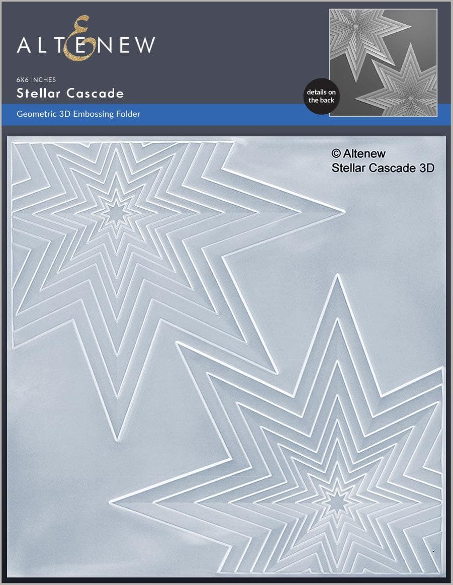 Part A-Glitz Art Craft Co.,LTD Embossing Folder Stellar Cascade 3D Embossing Folder