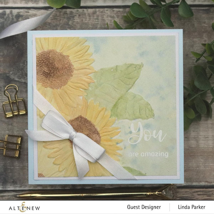Part A-Glitz Art Craft Co.,LTD Embossing Folder Sunflower Bundle 3D Embossing Folder