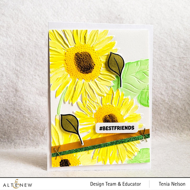 Part A-Glitz Art Craft Co.,LTD Embossing Folder Sunflower Bundle 3D Embossing Folder