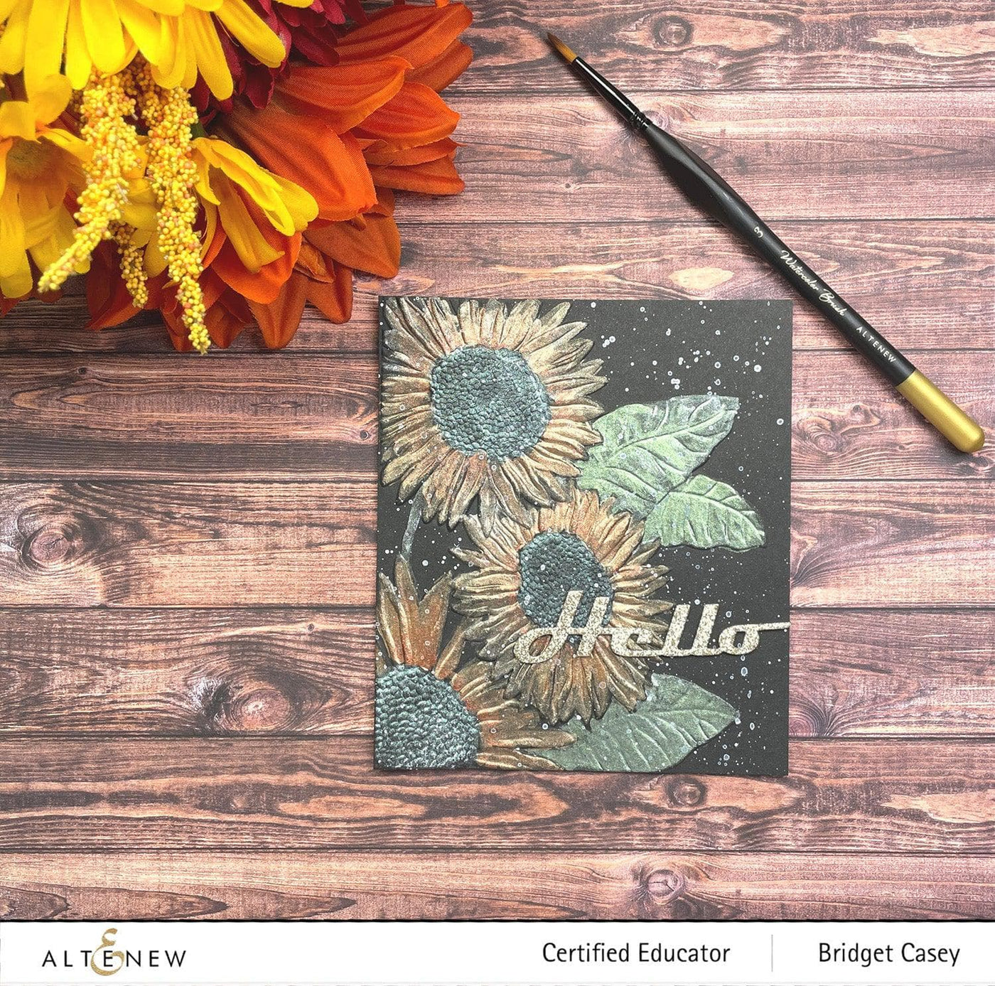 Part A-Glitz Art Craft Co.,LTD Embossing Folder Sunflower Bundle 3D Embossing Folder