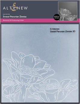 Part A-Glitz Art Craft Co.,LTD Embossing Folder Sweet Peruvian Zinnias 3D Embossing Folder