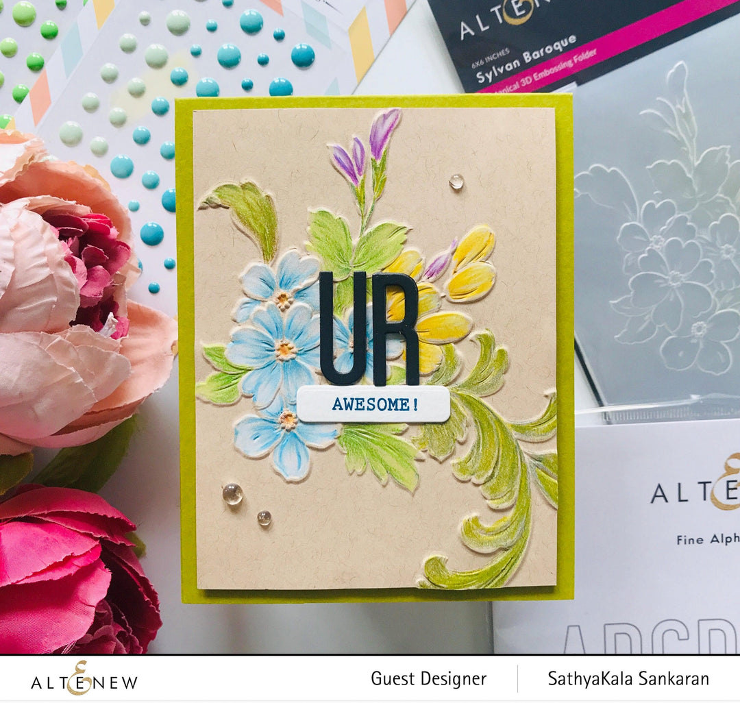 Part A-Glitz Art Craft Co.,LTD Embossing Folder Sylvan Baroque 3D Embossing Folder