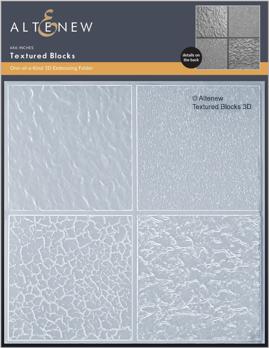Textured Blocks 3D Embossing Folder