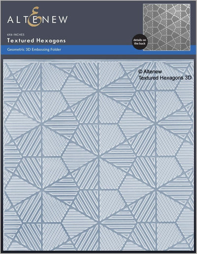 Textured Hexagons 3D Embossing Folder