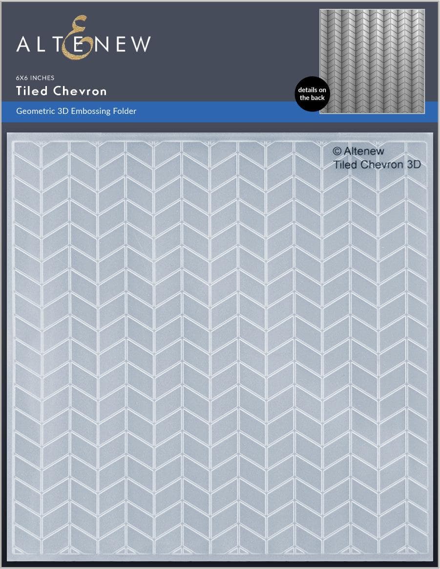 Part A-Glitz Art Craft Co.,LTD Embossing Folder Tiled Chevron 3D Embossing Folder