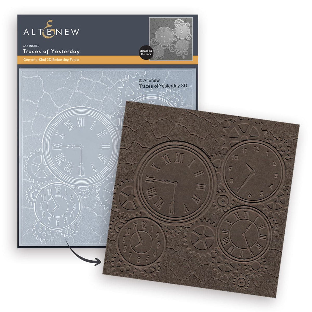 Embossed File Board Traces of Yesterday 3D Embossing Folder | Altenew