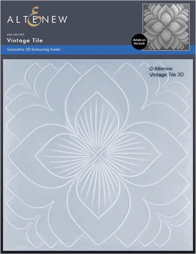 Part A-Glitz Art Craft Co.,LTD Embossing Folder Vintage Tile 3D Embossing Folder