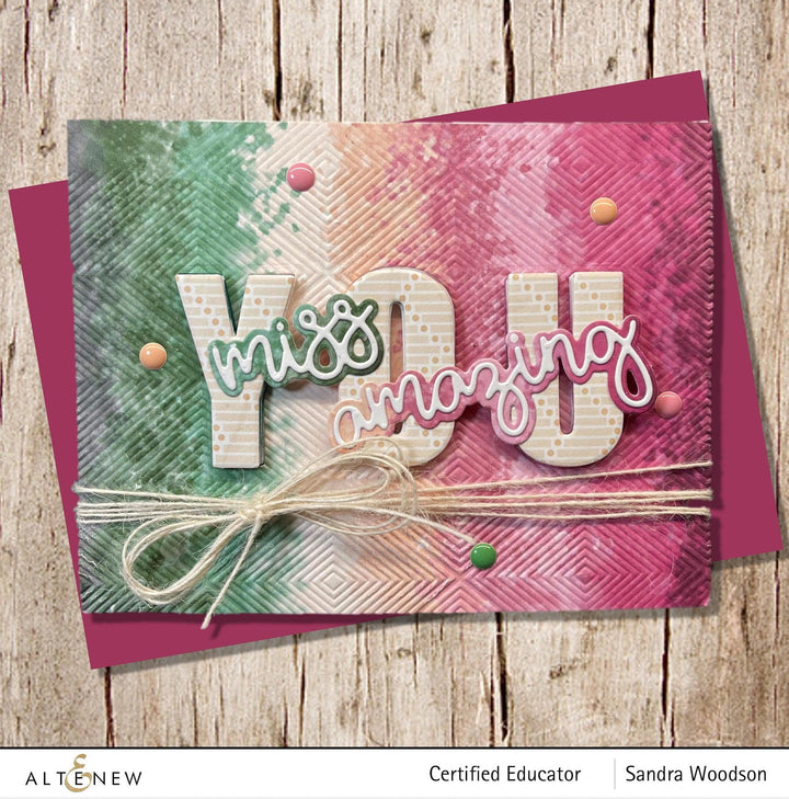 Part A-Glitz Art Craft Co.,LTD Embossing Folder Waffled Diamonds 3D Embossing Folder